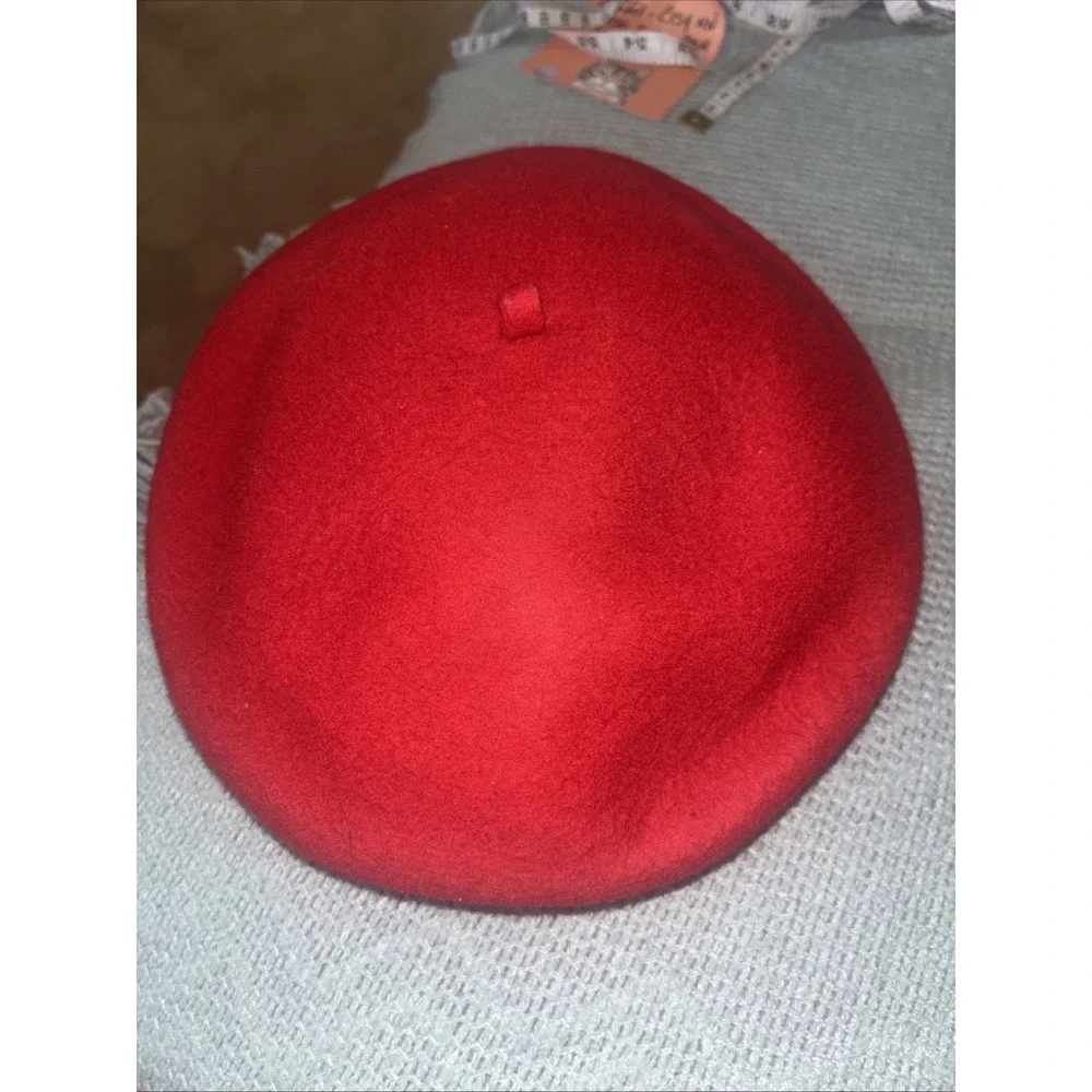 Gymboree Olivia Pig Felt Beret Wool Red Size Small Adorable